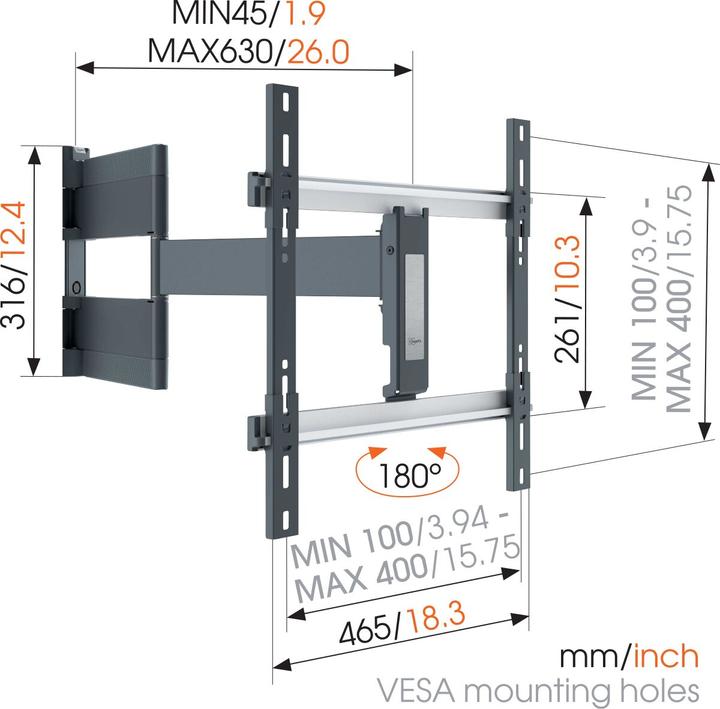 Actual product image Vogels Thin 546 (Wall, 65", 30 kg)