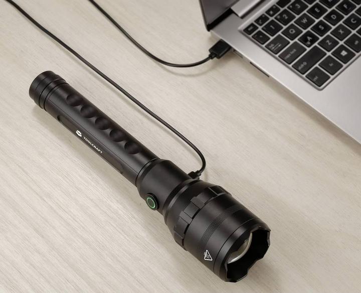Actual product image Toolcraft LED torch with USB interface battery-powered 10,000lm 730g (27.65 cm, 10000 lm)