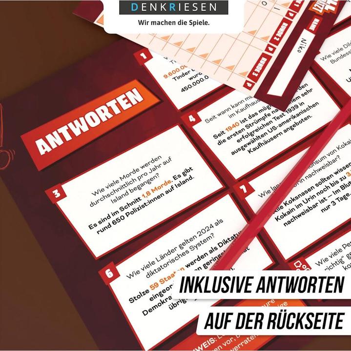 Produktbild Denkriesen VOLL VERSCHÄTZT A4-Block - Knapp daneben ist auch gewonnen. - Rotilicht Edition (Deutsch)