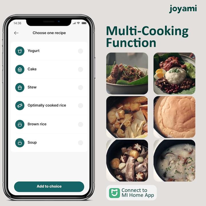 Actual product image Joyami Mini Smart Rice Cooker (EU plug)