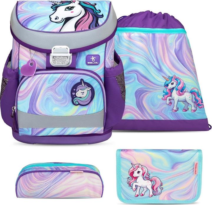 Belmil MINI FIT Schulrucksack-Set Unicorn Dream (17 l)