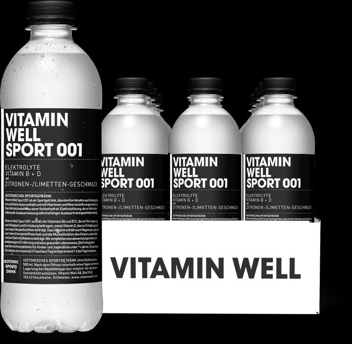 Produktbild Vitamin Well Sport 001 (Zitrone-Limette, 12 x)