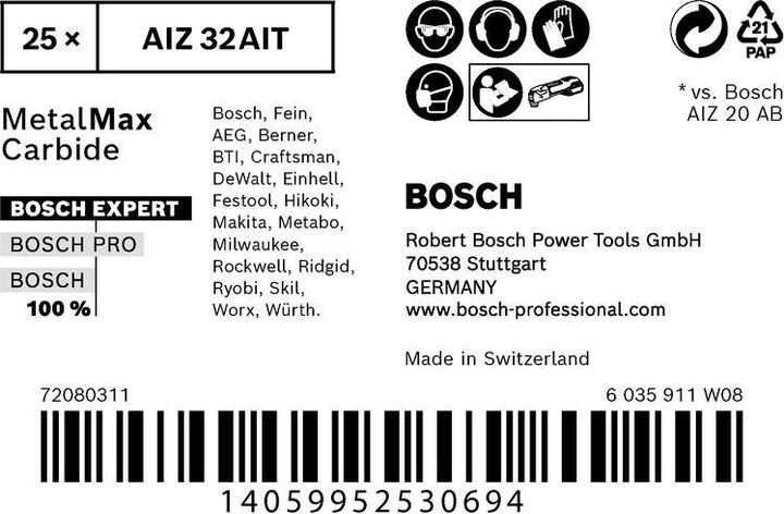 Actual product image Bosch Professional Zubehör Expert AIZ 32 AIT
