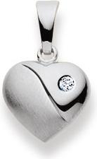 Natsumi Schmuck Anhänger Herz Diamant Weissgold 18K/750 (750/18 K Weissgold)