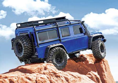 Produktbild Traxxas TRX-4 LR Defender Elektro Brushed Crawler 4WD 1:10 RTR blau (RTR Ready-to-Run)