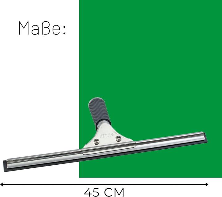 Actual product image Novaliv Fensterabzieher Profi 45 cm Fensterreiniger Edelstahl mit auswechselbaren Gummilippe Fenster (1 pcs.)