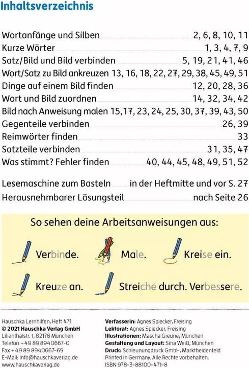 Image du produit Mein Übungsheft Lesen 1. Klasse - Vom Wort zum Satz (Allemand, Masha Greune, Agnes Spiecker, 2021)