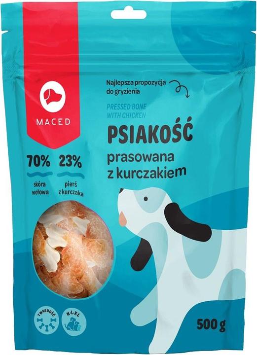 Produktbild Maced Chicken rawhide pressed bone - hundekauartikel - 500g (Senior, 1 Stk., 500 g)