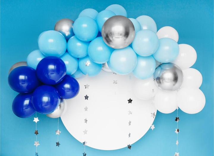 Actual product image Partydeco Arch of Balloons Blue and Silver (1 x)