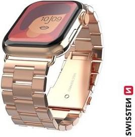 Produktbild Swissten Metal band for apple watch 38-40 mm rose gold (38 mm, 40 mm, Edelstahl, Apple Watch Series 2, Apple Watch Series 3, Apple Watch Series 4, Apple Watch Series 5, Apple Watch Series 6, Apple Watch SE, Apple Watch Series 1)