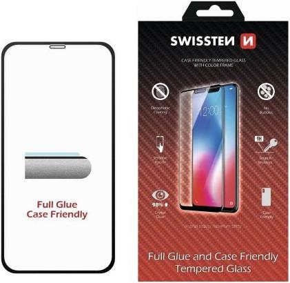 Swissten Glass Colour Frame, Case Friendly Apple IPhone 14 Plus Black (1 Piece, Apple iPhone 14 Plus)