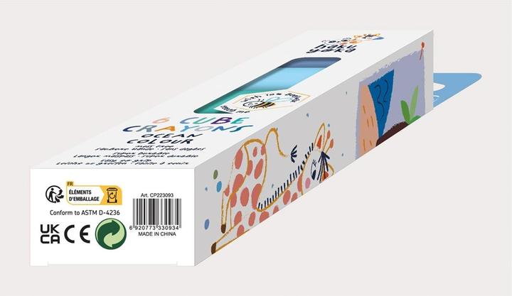 Image du produit Magni Craies de cire de forme ludique Cube océan (bleu-vert, 6 x)