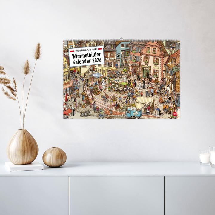 Produktbild Göbel & Knorr Wimmelbilder Edition Kalender 2026 (58 x 39 cm, Deutsch)