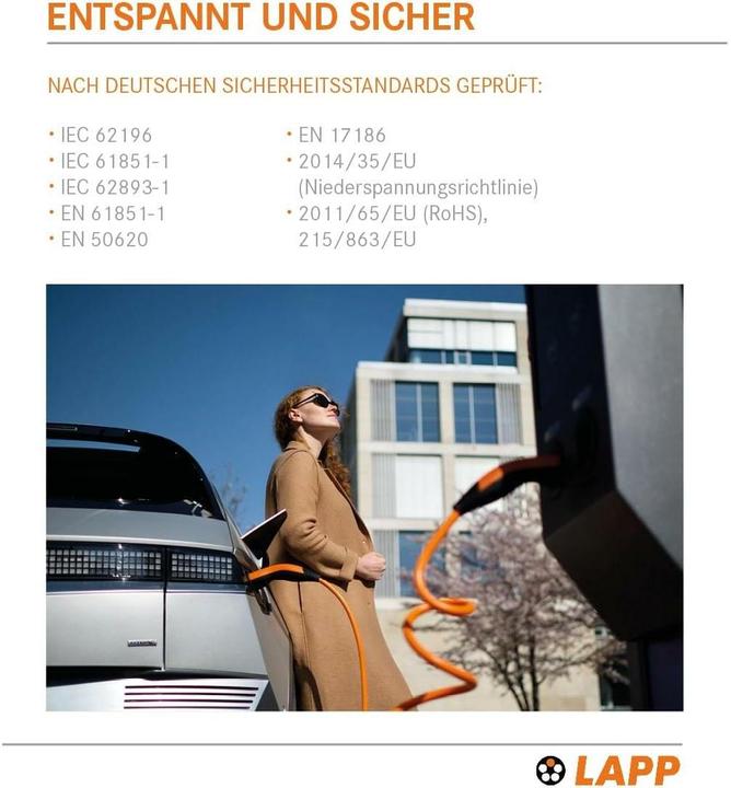 Immagine prodotto Lapp Mobility EV-TYP2 Ladekabel HELIX 1-phasig (Tipo 2, 7.40 kW, 32 A, 5 m)