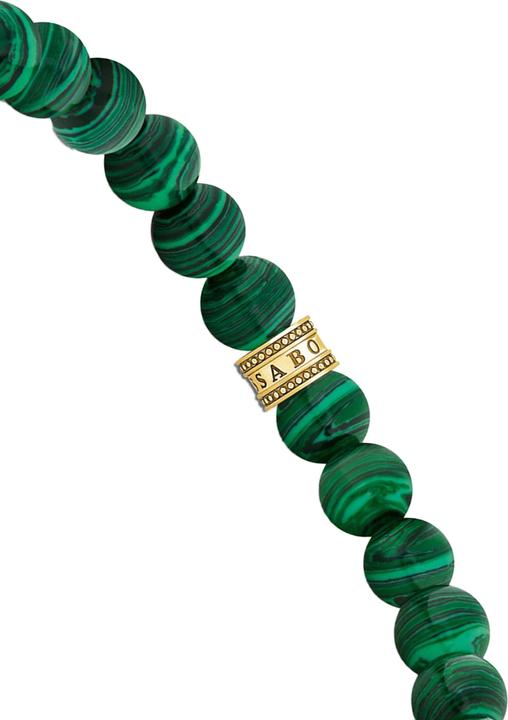 Produktbild Thomas Sabo Beads-Armband aus grünen Steinen vergoldet (16 cm, 750 Gelbgold Vergoldung, 925 Sterlingsilber)