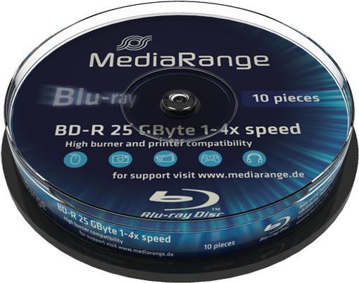 Produktbild MediaRange BD-R 6x Single Layer 25GB 10-Pck. (10 x)