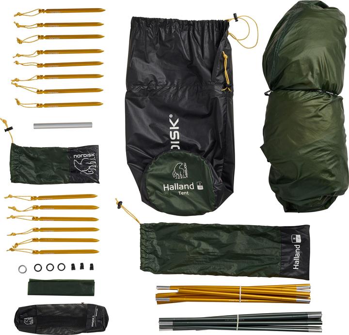 Produktbild Nordisk Halland 2 LW (2.0) Tent (Tunnelzelt, 1.48 kg, 2 Personen)