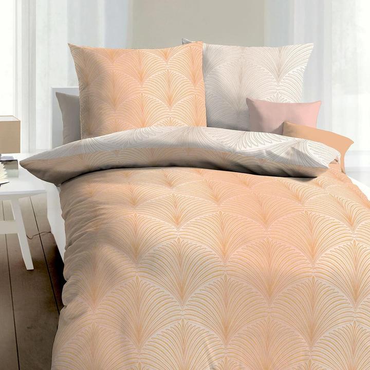 Produktbild Kaeppel Mako-Satin Bettwäsche Ikone pfirsich (Bettwäsche Set, 155x220 cm (80x80 cm))