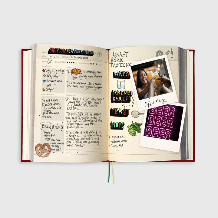 Image du produit Suck UK Journal de mes boissons (À rayures, Couverture rigide)