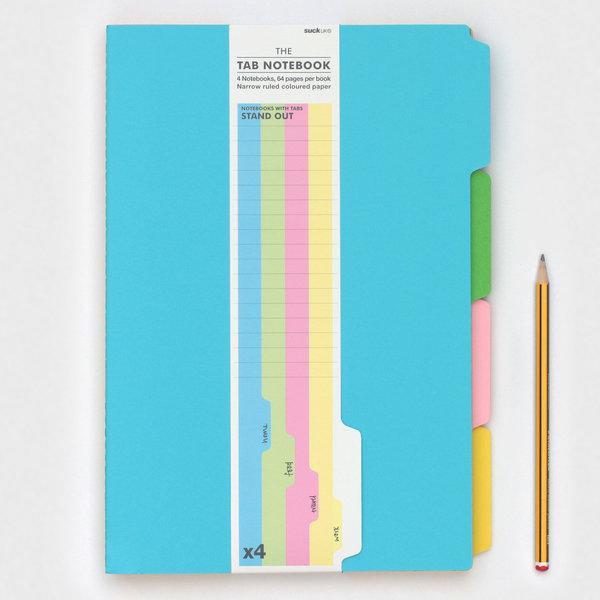 Actual product image Suck UK Tab Notebooks A4 Colourful (A4, Lined, Soft cover)