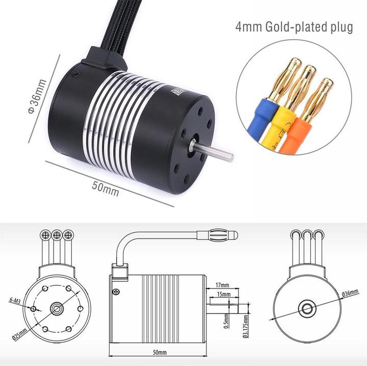 Produktbild Surpass Hobby Combo BL motor 3650 3900KV sensorless + 60 A ESC