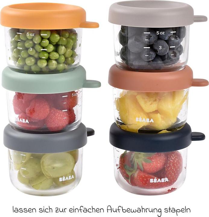 Produktbild Beaba Set 6 Portionen Glas 150ml Sunrise