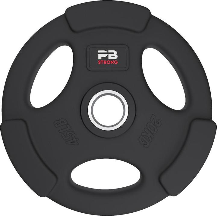 Actual product image Perform Better PB Strong 3-Handle Weight Plate Rubberised Black (pcs) (1 x 20 kg)