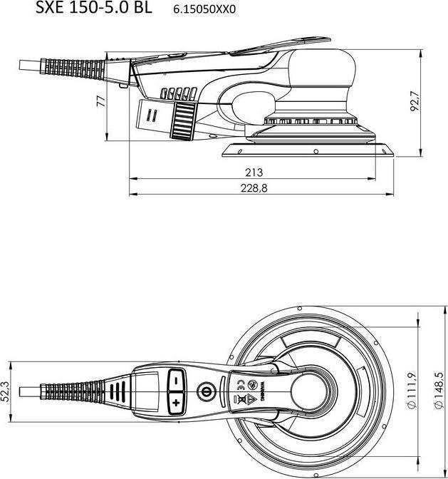 Actual product image Metabo SXE 150-5.0 BL CH (Eccentric grinder, 350 W)
