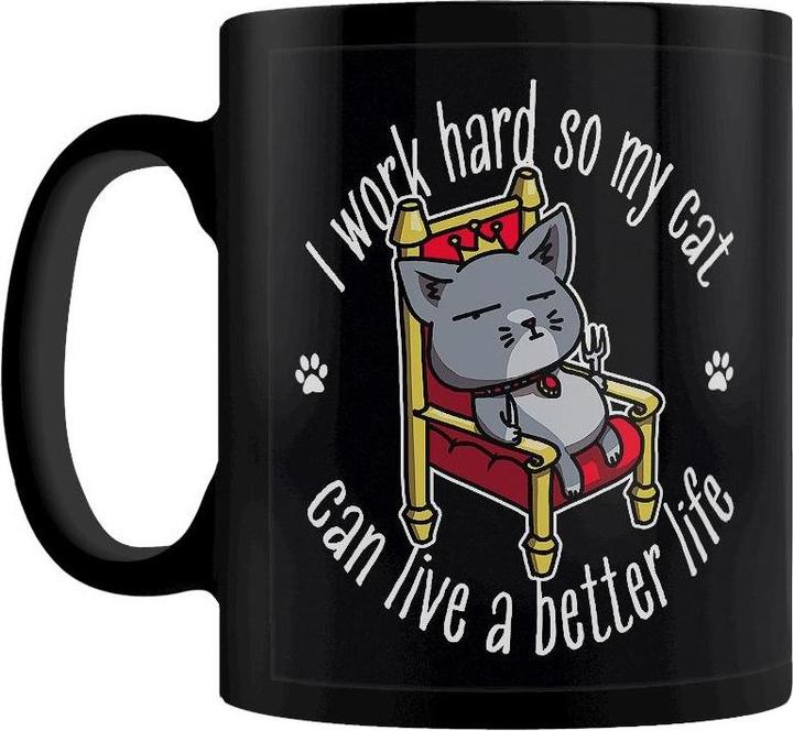 Image du produit Grindstore Tasse à café I Work Hard So My Cat Can Live A Better Life (325 ml)