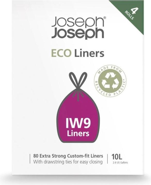 Joseph Joseph 80 Stk. IW9 Eco Liners Abfallsack recycled (80 x, 10 l)
