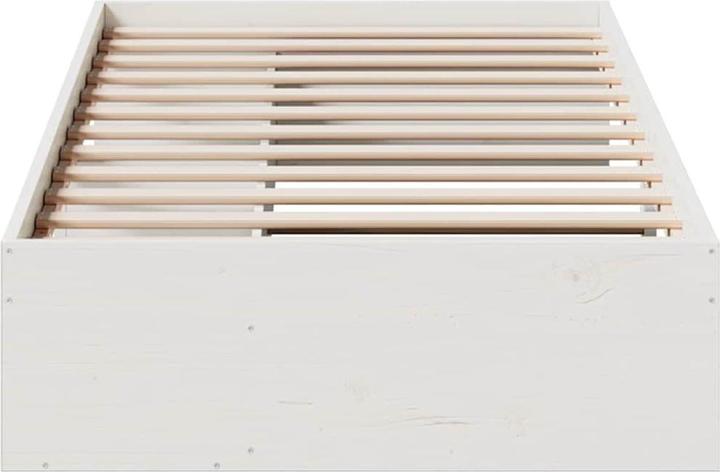 Produktbild VidaXL Tagesbett ohne Matratze Weiss 100x200 cm Massivholz Kiefer Sofabett (100 x 200 cm)