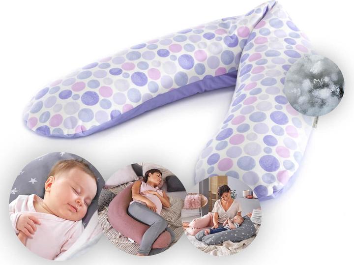 Actual product image Theraline Nursing pillow "The Original" with polyester hollow fibre filling incl. cover 190 cm (38 cm)