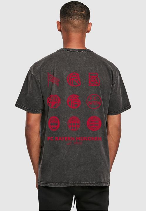 Immagine prodotto FC Bayern München Maglietta oversize pesante lavata con acido con logo storico rosso - 118295 (L)