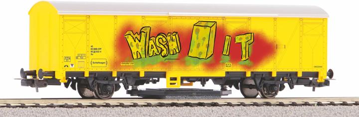 Produktbild Piko H0 54309 H0 Schienenreinigungswagen gelb mit Graffiti der SBB (Spur H0)