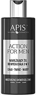 Actual product image Apis Natural Cosmetics Apis - Action For Men 3in1 moisturising face and hair wash gel 300ml (300 ml)