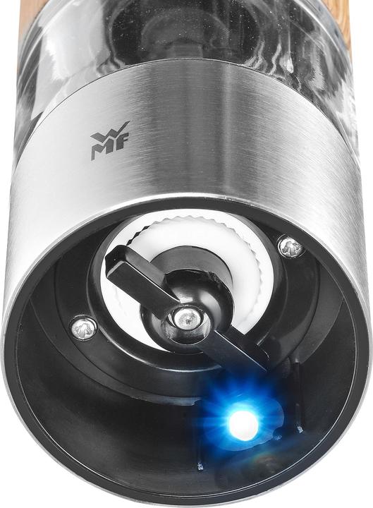 Produktbild WMF Elektrische Mühle 21,5cm Salz und Pfeffermühle Keramikmahlwerk Eichenholz (Diverse Gewürze, Pfeffer, Salz)