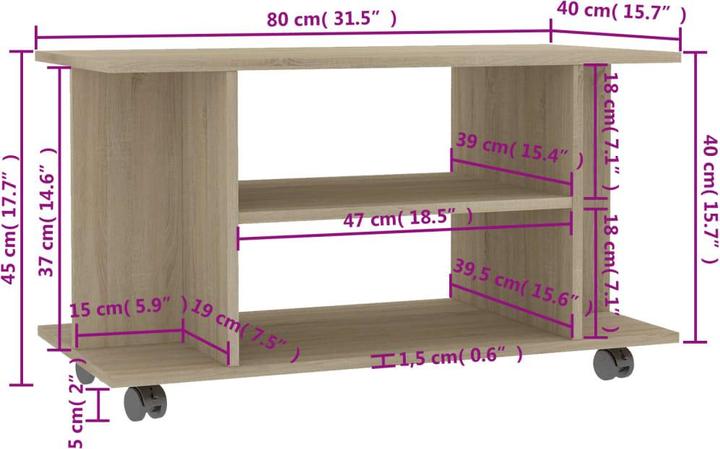 Immagine prodotto VidaXL Fairleigh (80 x 40 x 45 cm)