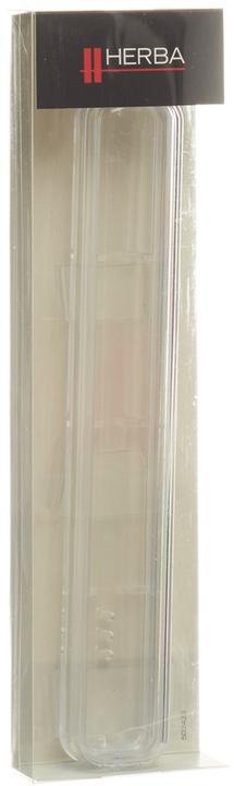Image du produit Herba Boîte à brosses à dents transparente avec bord argenté (1 x)