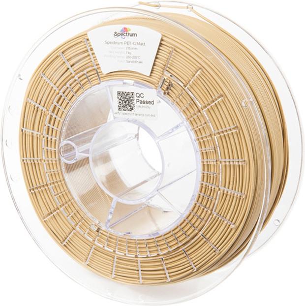 Actual product image Filament PET-G MATT 1.75mm 1kg Sand Khaki (PETG, 1.75 mm, 1000 g, Beige)