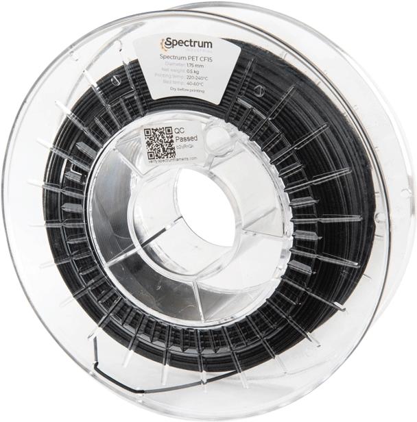 Image du produit Filament PETG CF15 Carbon noir 0.75kg 1.75mm (PETG, 1.75 mm, 750 g, Noir)