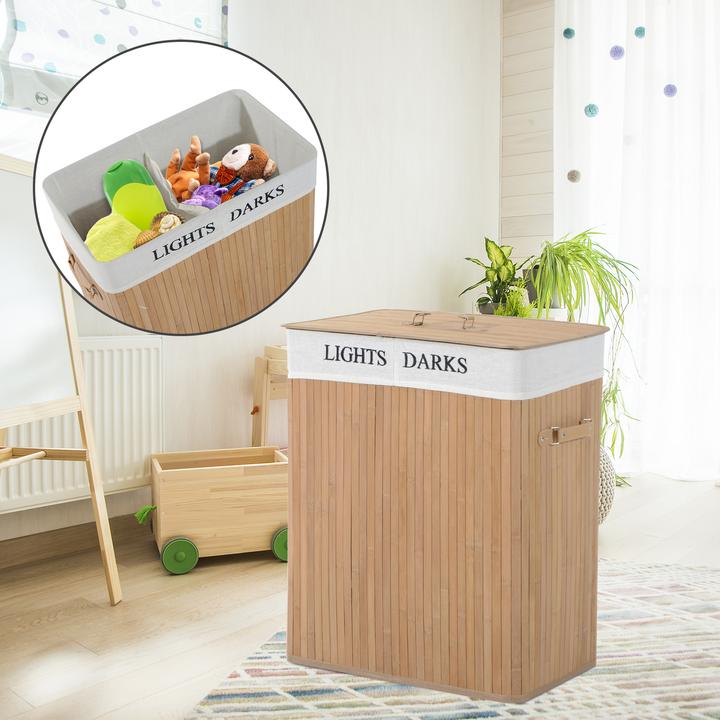 Actual product image Homcom Laundry basket with 2 handles (100 l)