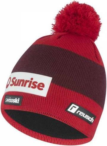 Reusch Bonnet officiel de l'équipe de Swiss-Ski Rouge (Taille unique)