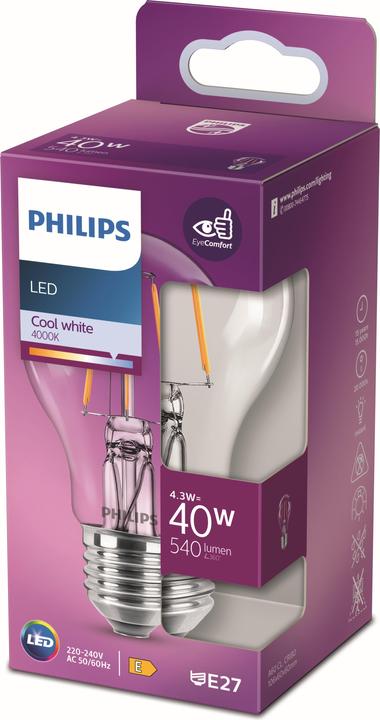 Produktbild Philips Lampe (E27, 4.30 W, 540 lm, 1 x, E)