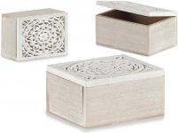 Produktbild Giftdecor rechteckige durchbrochene Holzkiste weiss