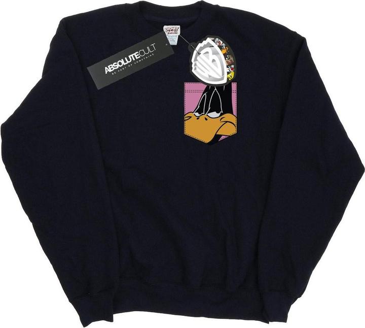 Image du produit Looney Tunes - Sweat DAFFY DUCK FACE FAUX POCKET - Femme (S)