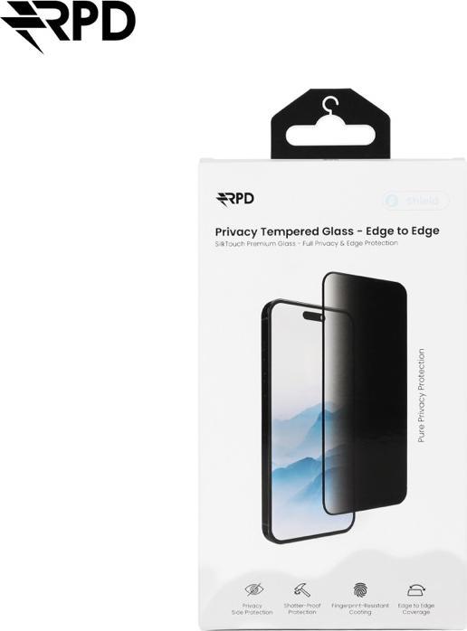 Image du produit RPD iPhone 16 Pro Max - SilkTouch Premium - Edge-to-Edge Tempered Glas / Panzerglas, Privacy (1 pièce(s), Apple iPhone 16 Pro Max)