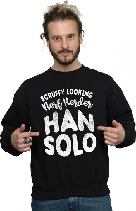 Actual product image Star Wars Mens Han Solo Legends Tribute Sweatshirt (L)
