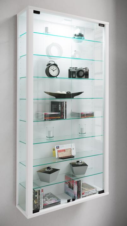 Productafbeelding VCM Collectie Wandvitrine Hout Glas Vitrosa Maxi (59 x 18 x 114 cm)