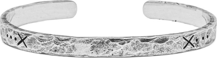 Haze & Glory Armband Armreif - Salvation gehämmert 925 Silber (18 cm, 925er Sterling Silber)