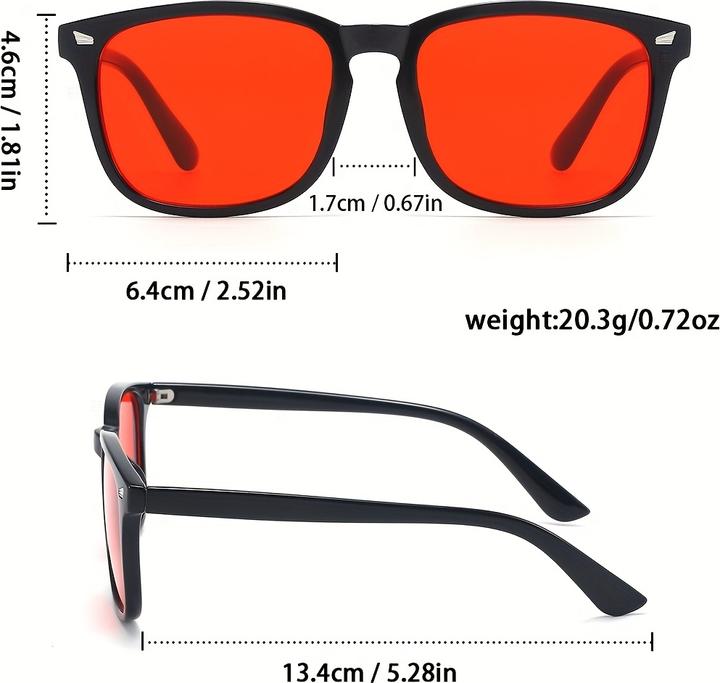 Produktbild PhoneLook Blaulichtfilterbrille mit roten Gläsern (starker Schutz) zur Reduzierung von Augenmüdigkeit